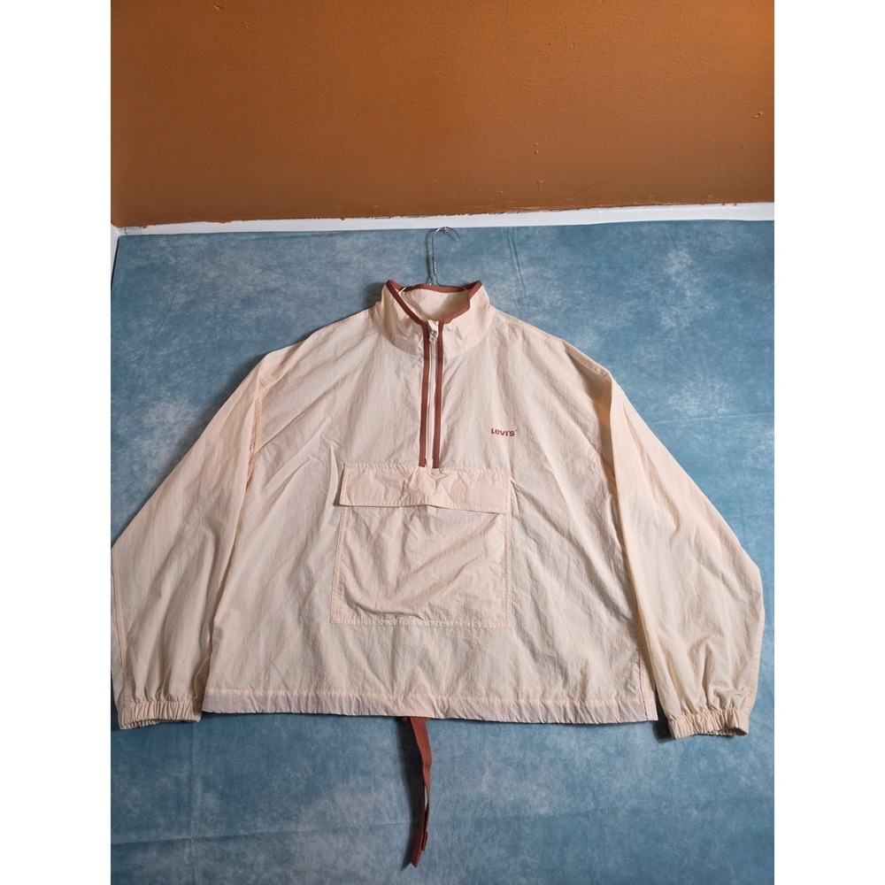 Levis Jacket XL Pink Nora Windbreaker 1/4 Zip Pullover Outdoor Womens 24635-0004